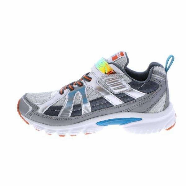 Tsukihoshi Storm Boys Running Shoes - Silver Gray | Lightweight, Machine Washable Sneakers for Kids & Toddlers Revel 7 Running Shoe