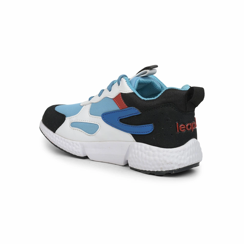 Walking Shoe  Best Long Distance Walking Leap7x Lace Up Athleisure Shoes For Kids (Sky Blue) CARRY-03 By Liberty