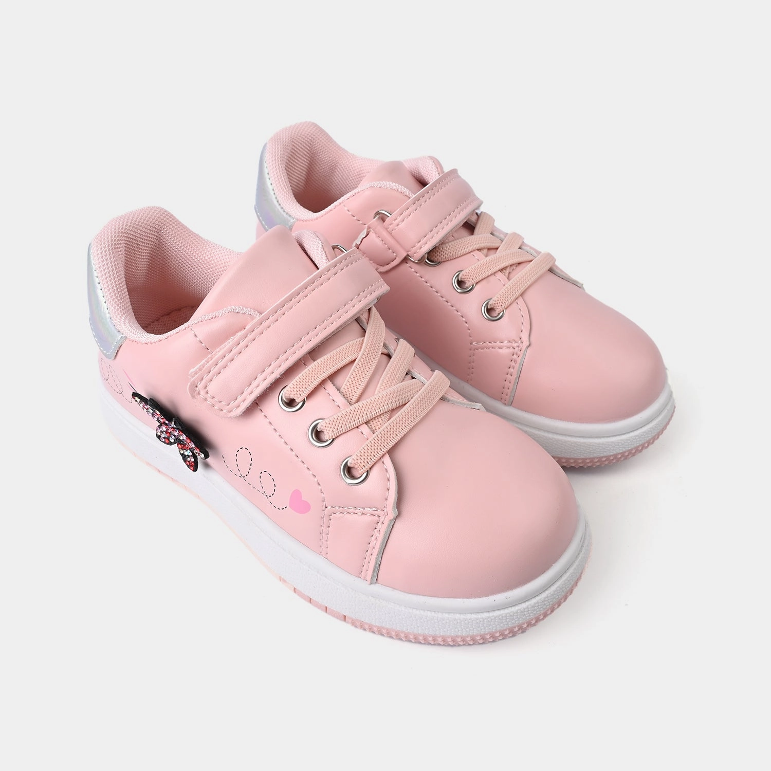 Girls Sneaker 703-6-Pink Walk A Mile In My