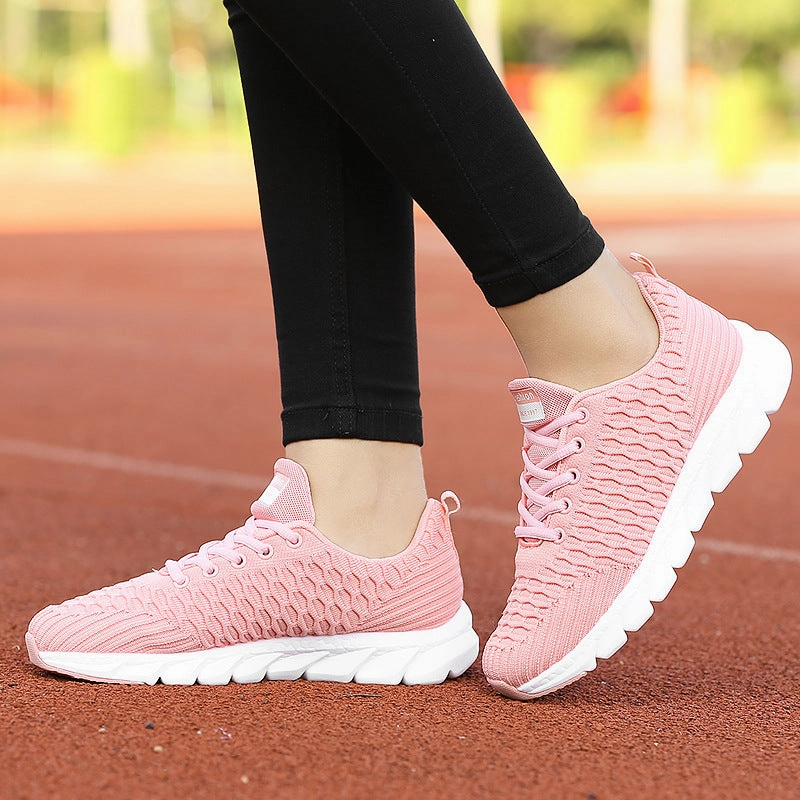 Best Crossfit Running Shoes Women's Fashionable Casual Lightweight Lace-up Breathable Mesh Running Shoes