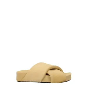Shoes For Nurses With Flat Feet Jil Sander Beige Horsehair Slippers