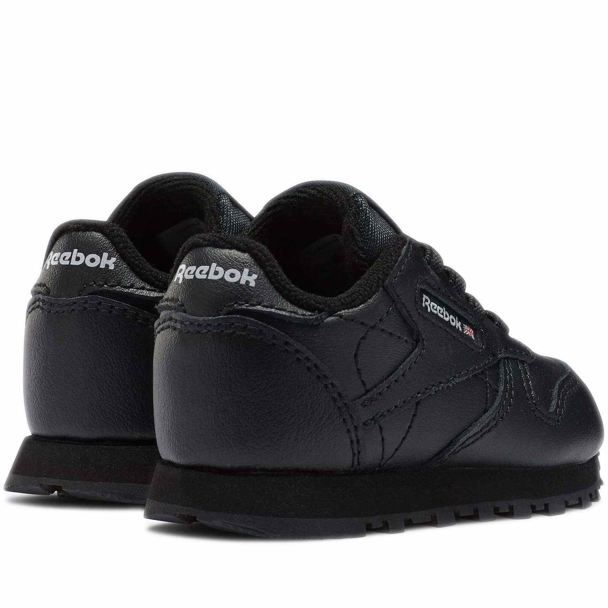 Pre School Reebok Classic Leather Shoes - Black Thick Tongue Skate