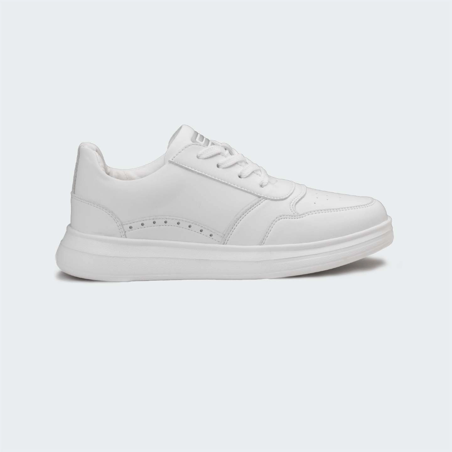 Summer Flat Shoes Caliber Shoes White Casual Sneakers For Kids ( HARPER 564.K )