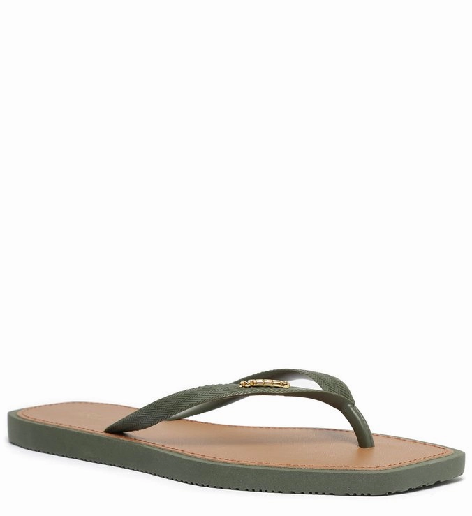 Brizza Square Toe Green Toe Slipper Office Outfits With Flat Shoes