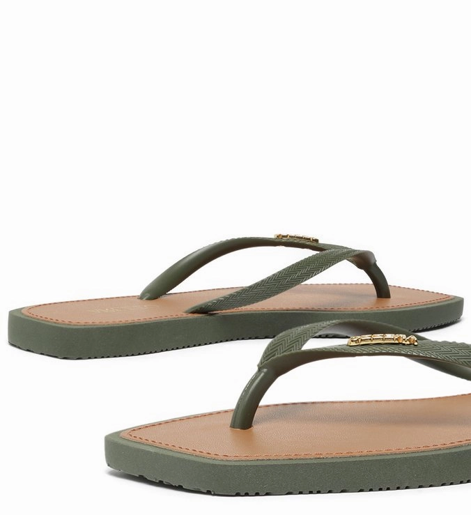 Shoes Of Prey Ballet Flats Brizza Square Toe Green Toe Slipper