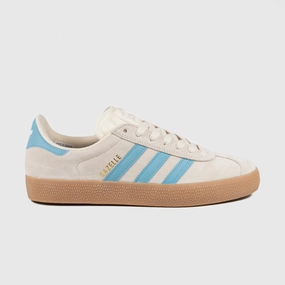 Longest Lasting Skate Adidas Skateboarding - Gazelle ADV Shoes - Wonder White / Preloved Blue / Gum 4