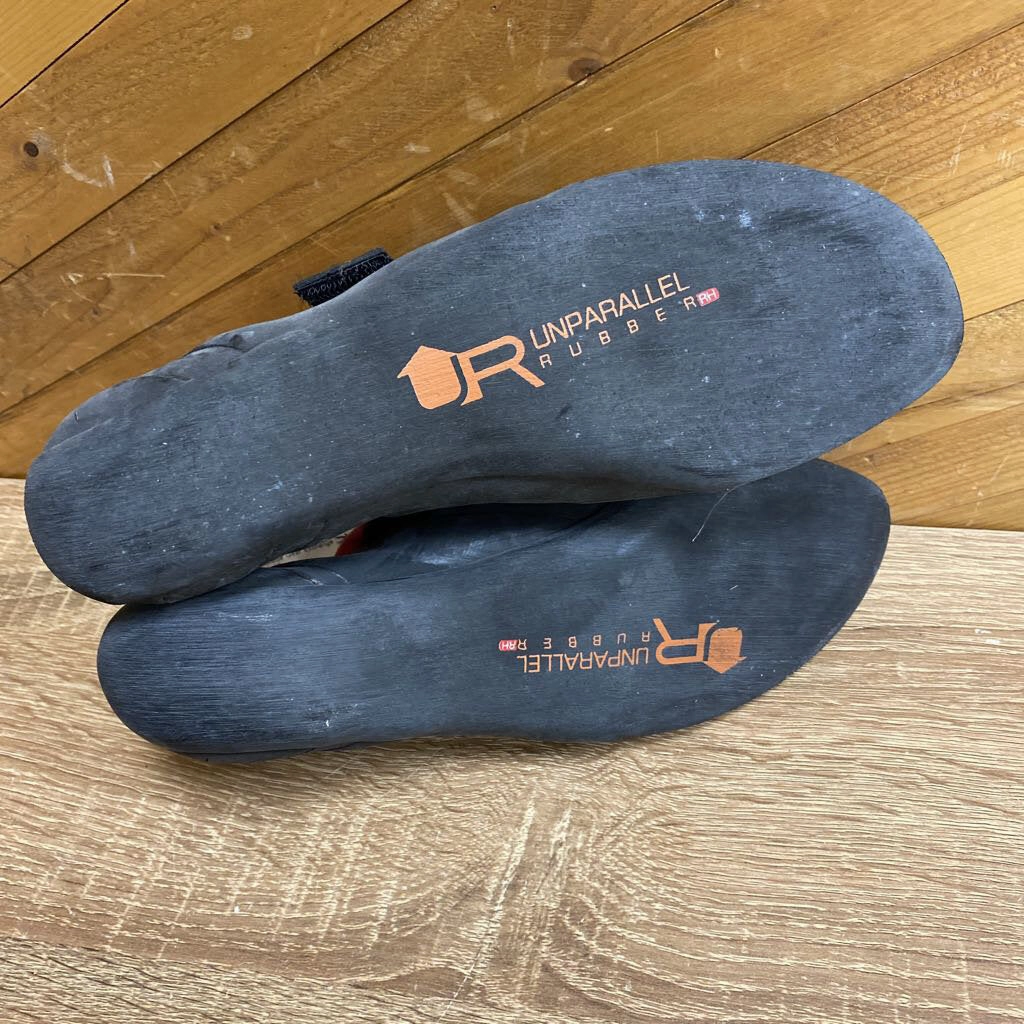 Salewa Rock Climbing Shoes Unparallel - Up- Rise Rock climbing Shoes - MSRP $180: Black, red-unisex-6