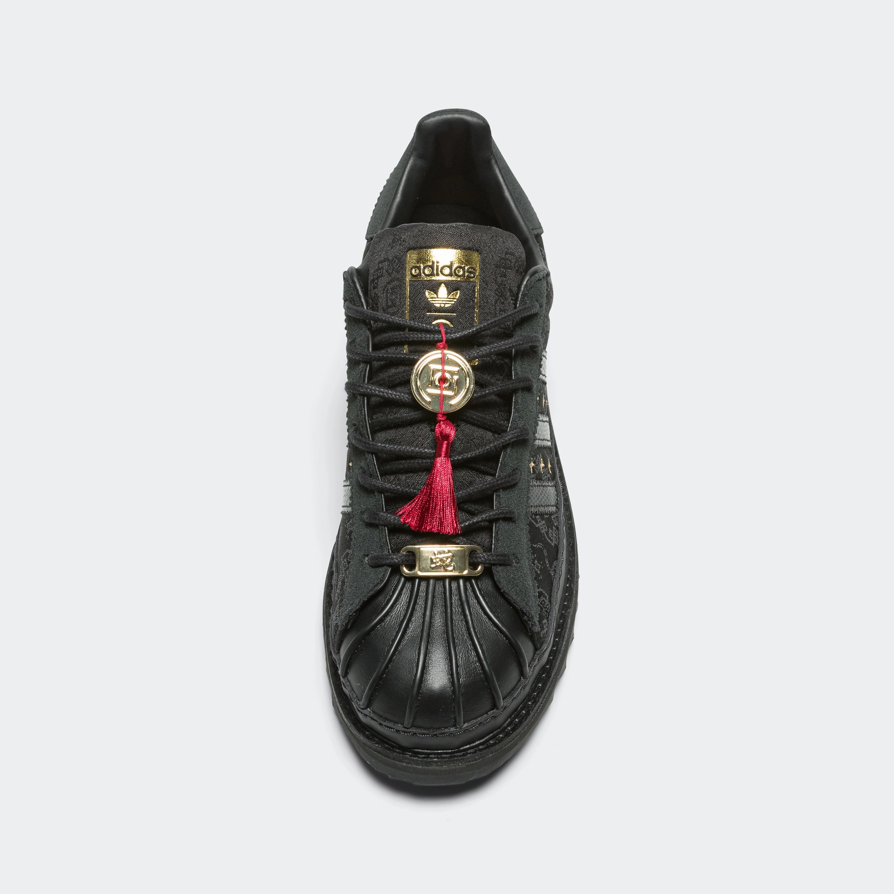 Michigan Adidas Shoes Superstar LNY by Edison Chen x CLOT - Core Black/Carbon-Gold Metallic