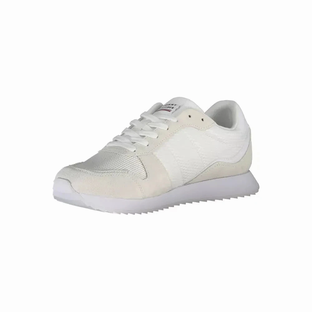 Tommy Hilfiger Eco-Conscious White Sneakers With Logo Accent Lunar Roam Casual Shoes