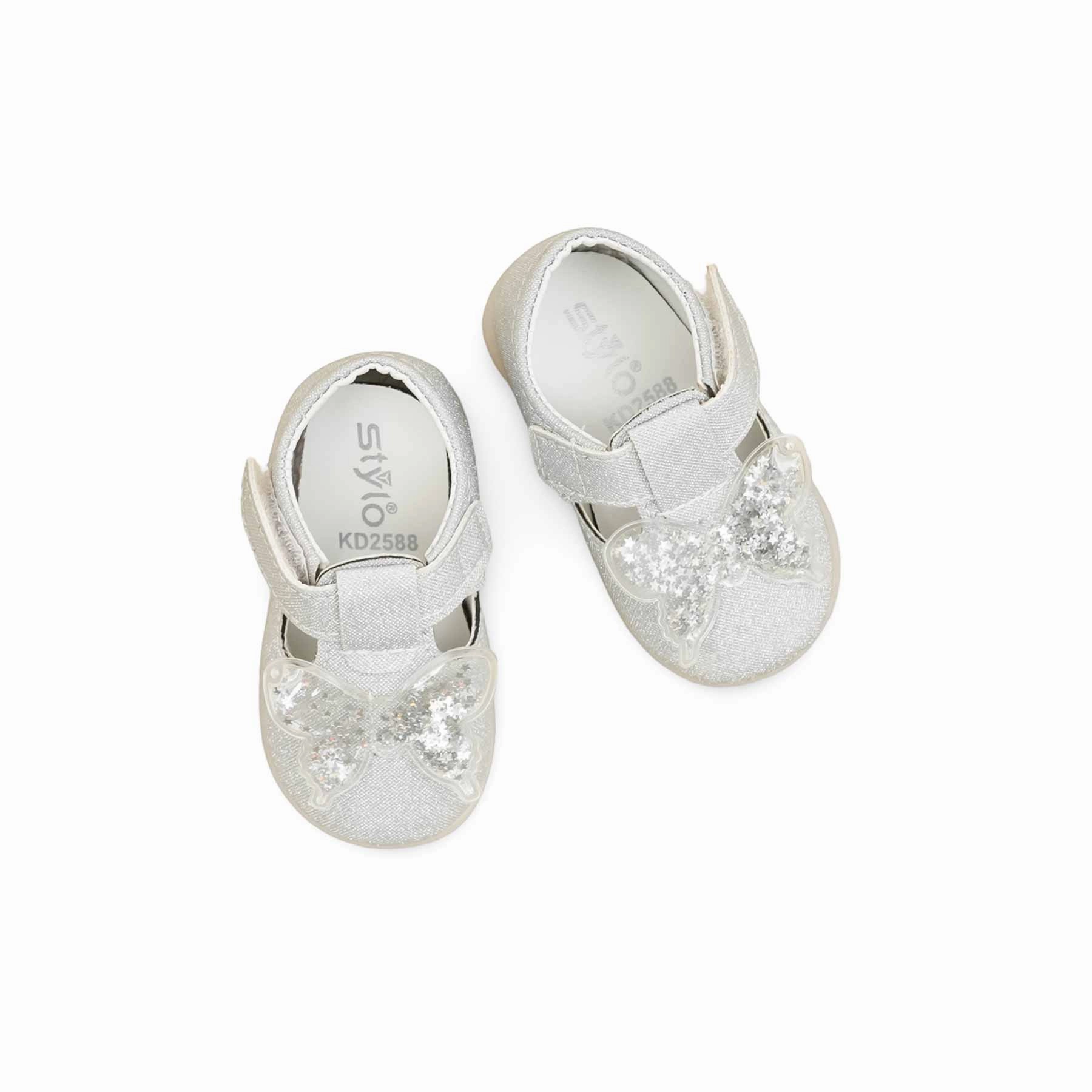 Steel Toe Business Casual Shoes Babies Silver Casual Booties KD2588