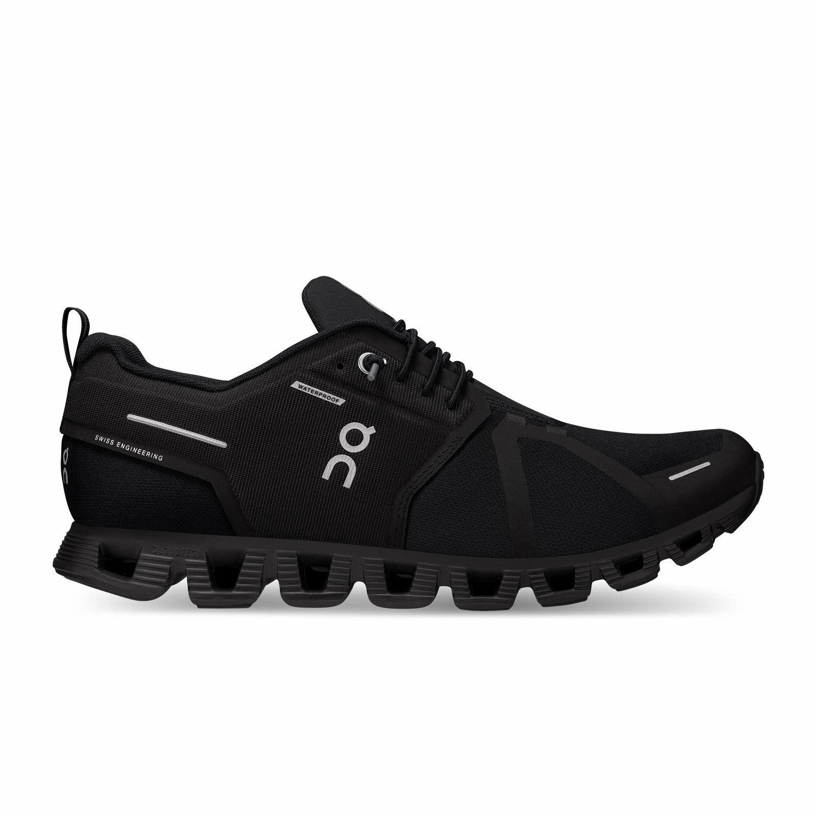 On Running Cloud 5 Waterproof Running Shoe (Women) - All Black Running Shoes For Knees