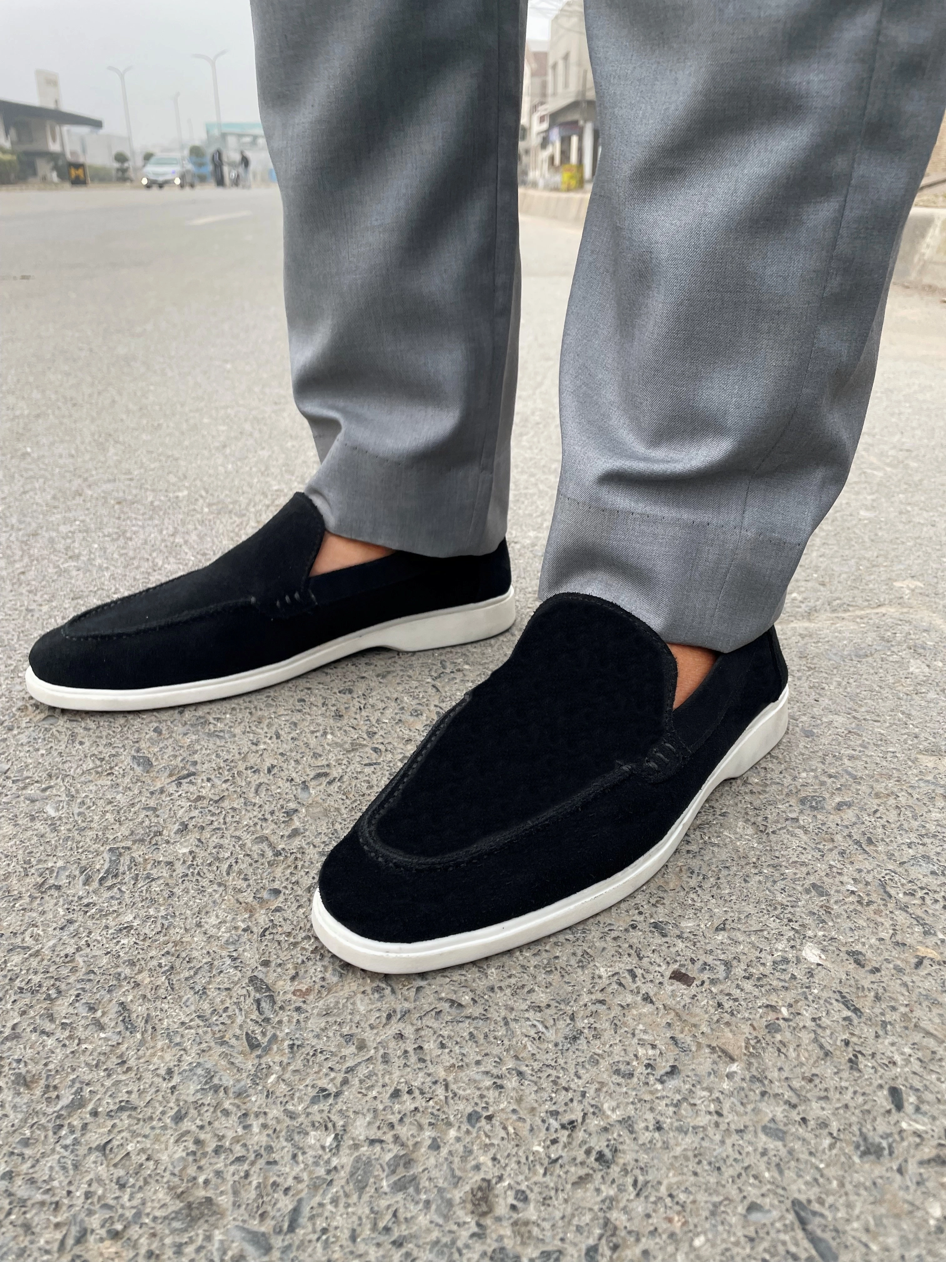 Foot Shoes LS Pure Leather Handmade SUEDE LOAFERS LS-642