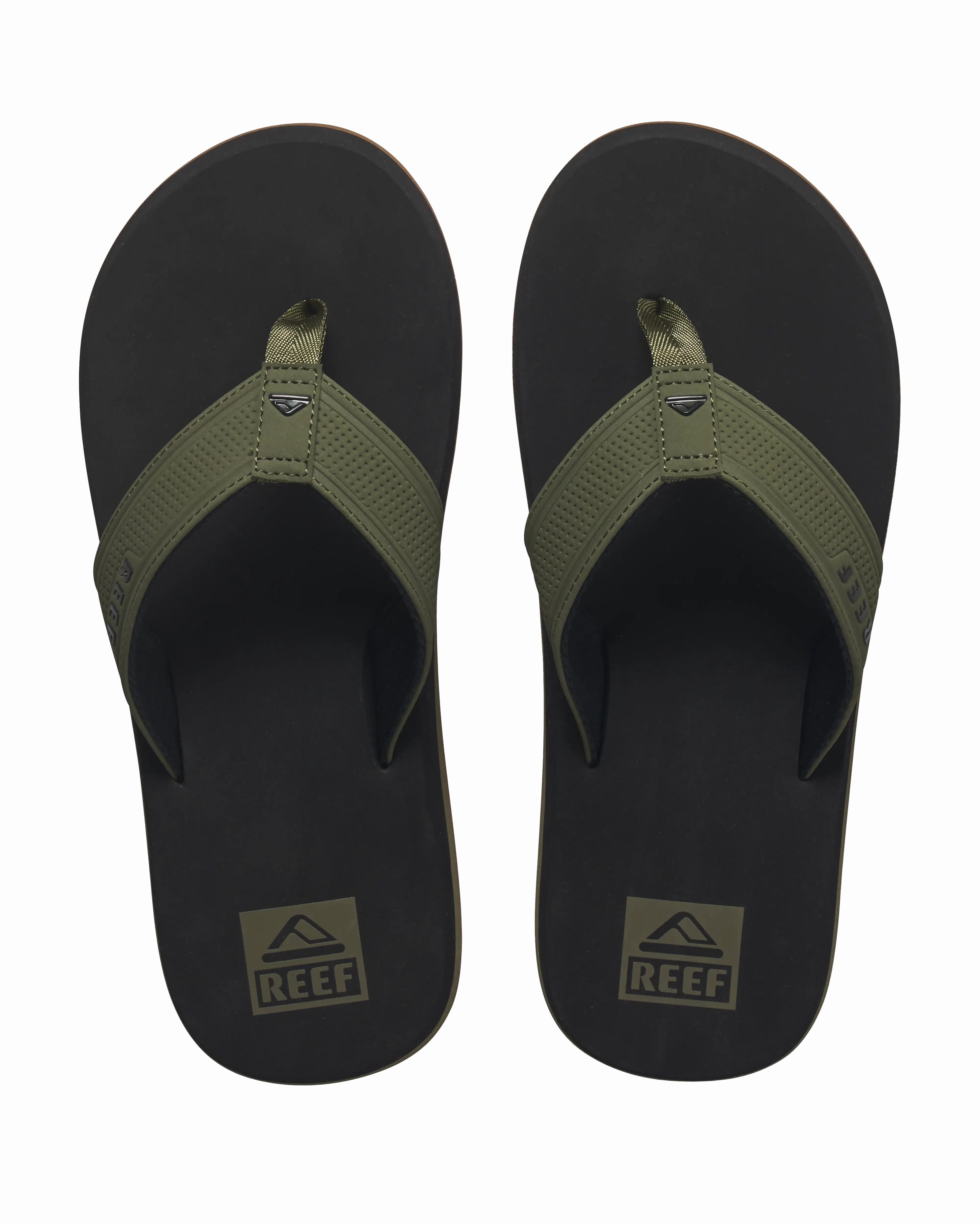 The Layback Flip Flops in Black & Olive Christmas Flip Flops