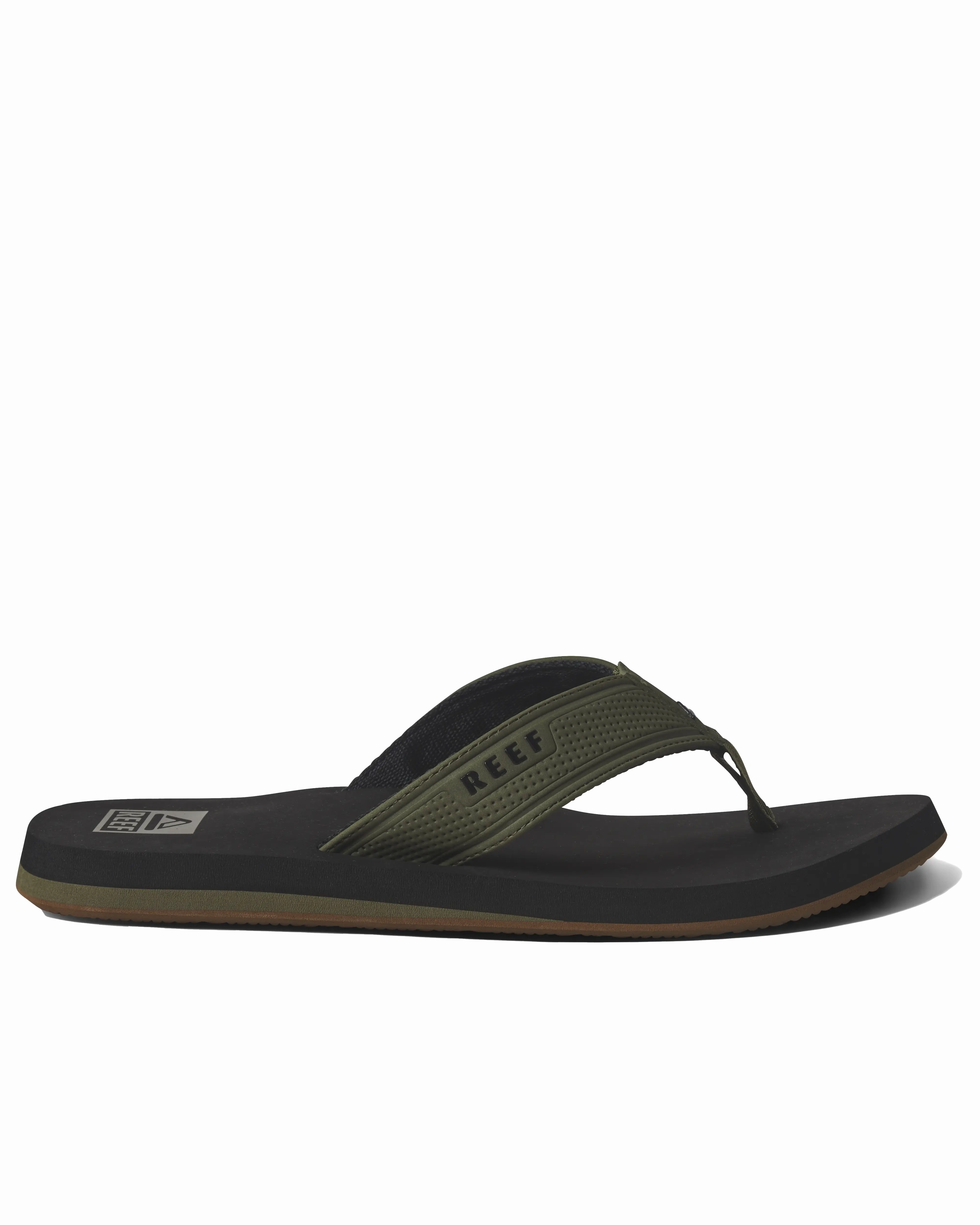 The Layback Flip Flops in Black & Olive Black Flip Flops