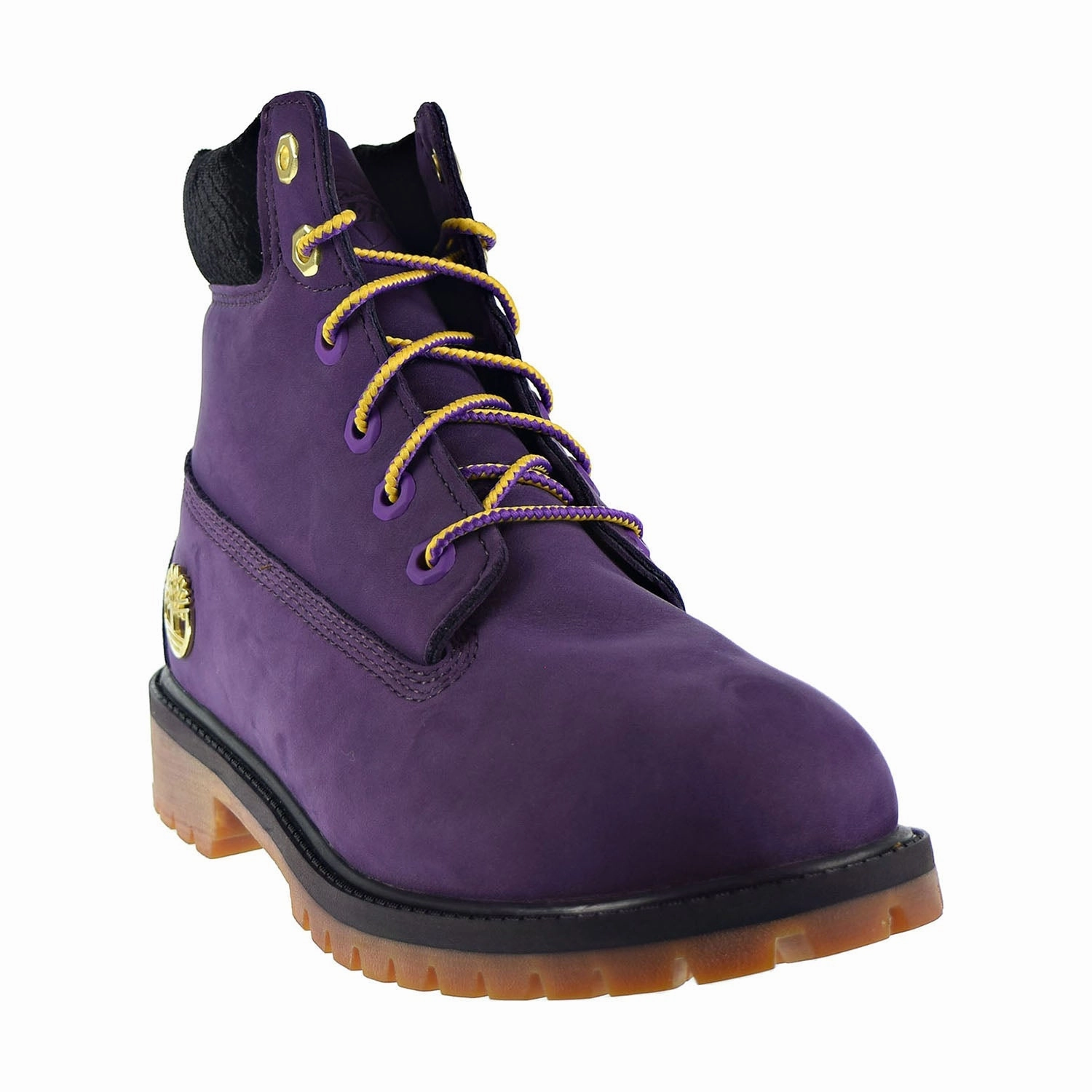 Waterproof Shoes For Everyday Use Timberland "LA Lakers" 6-Inch Premium Wp Big Kids' Boots Dark Purple Nubuck