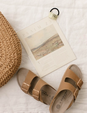'Harbor' Leather Buckle Sandals in Tan FINAL SALE Sandals Clearance Sale