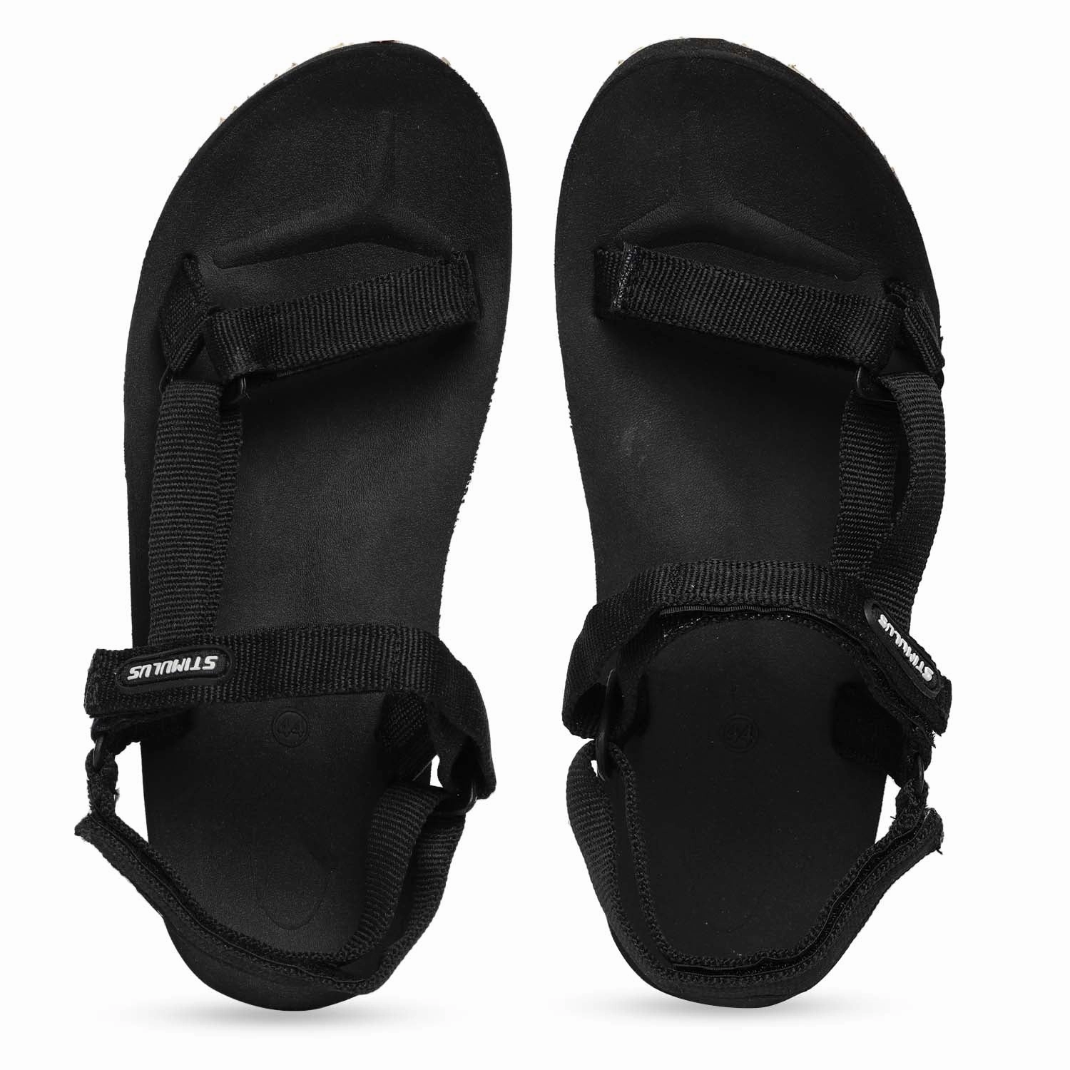 Men's Stimulus Black Formal Sandals Raffia Platform Sandals
