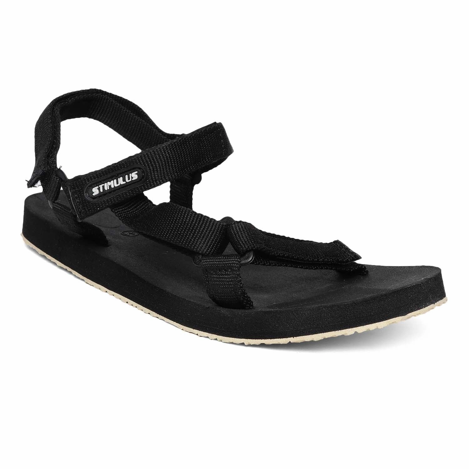 Men's Stimulus Black Formal Sandals Wood Sandals Japan