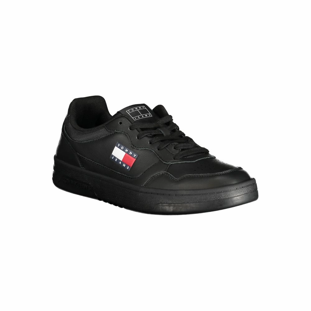 Semi Casual Work Shoes Tommy Hilfiger Black Polyethylene Men Sneaker