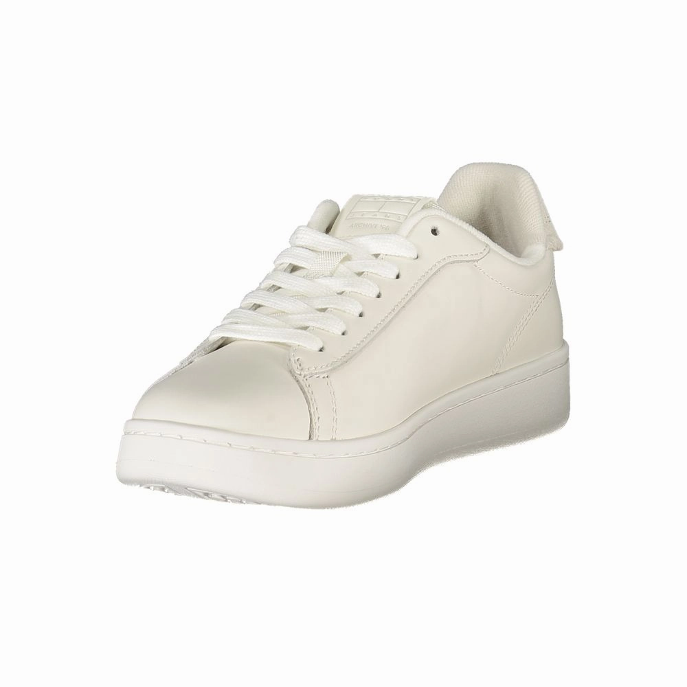 Casual Plastic Shoes Tommy Hilfiger White Leather Women Sneaker