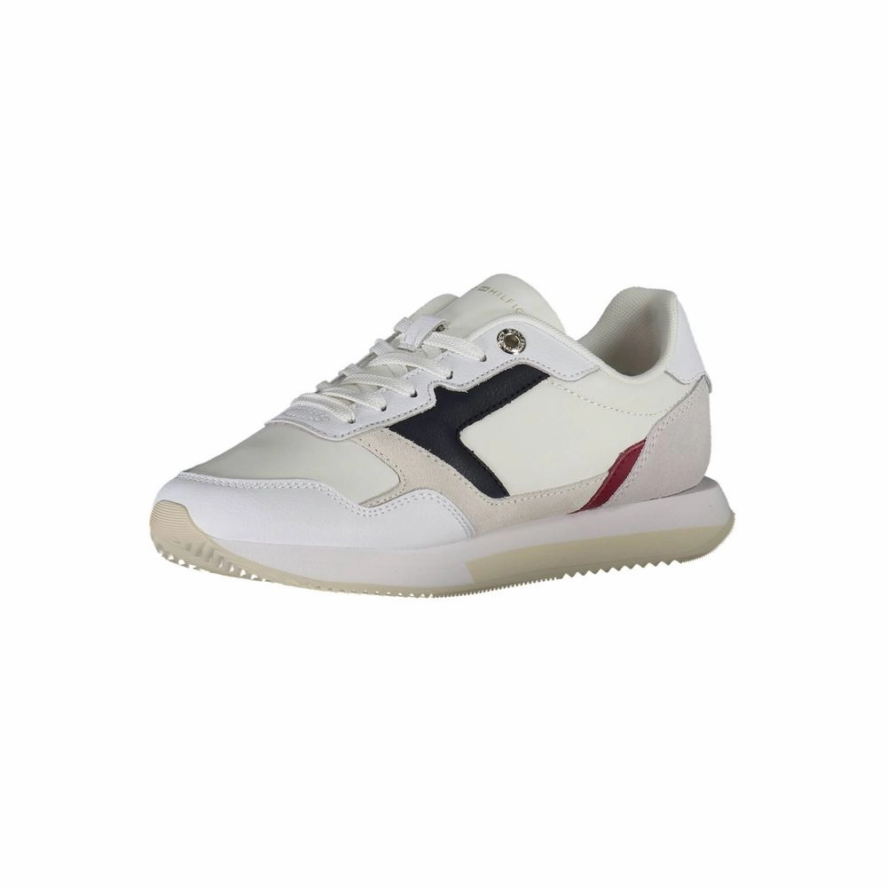 Tommy Hilfiger White Leather Women Sneaker Vh Sneakers