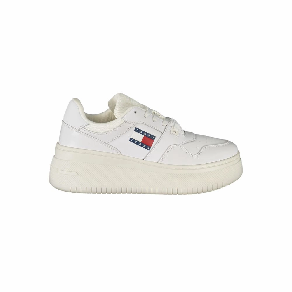 Wide Width High Top Sneakers Tommy Hilfiger White Leather Women Sneaker