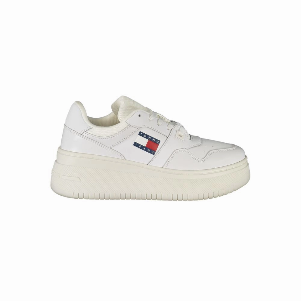 Tommy Hilfiger White Leather Women Sneaker Shop Slip On Sneakers On Sale