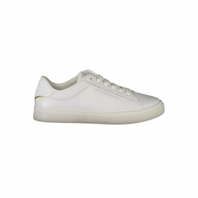 Thin Sole Casual Shoes Tommy Hilfiger White Polyethylene Women Sneaker
