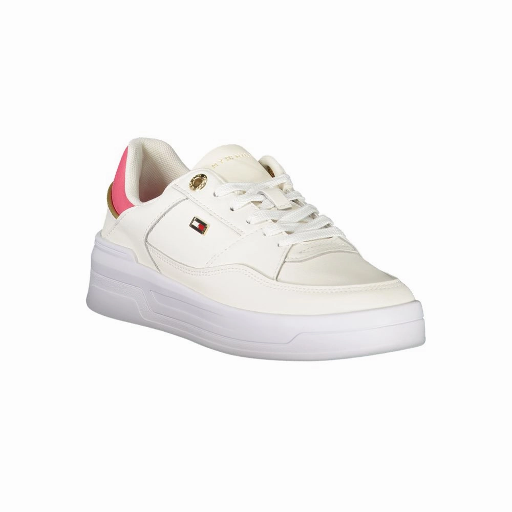 Tommy Hilfiger White Polyethylene Women Sneaker Pink Rick Owens Sneakers
