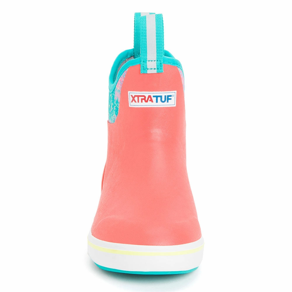 Best Non Waterproof Hiking Shoes XTRATUF Women's Ankle Deck Boots- Coral Coho