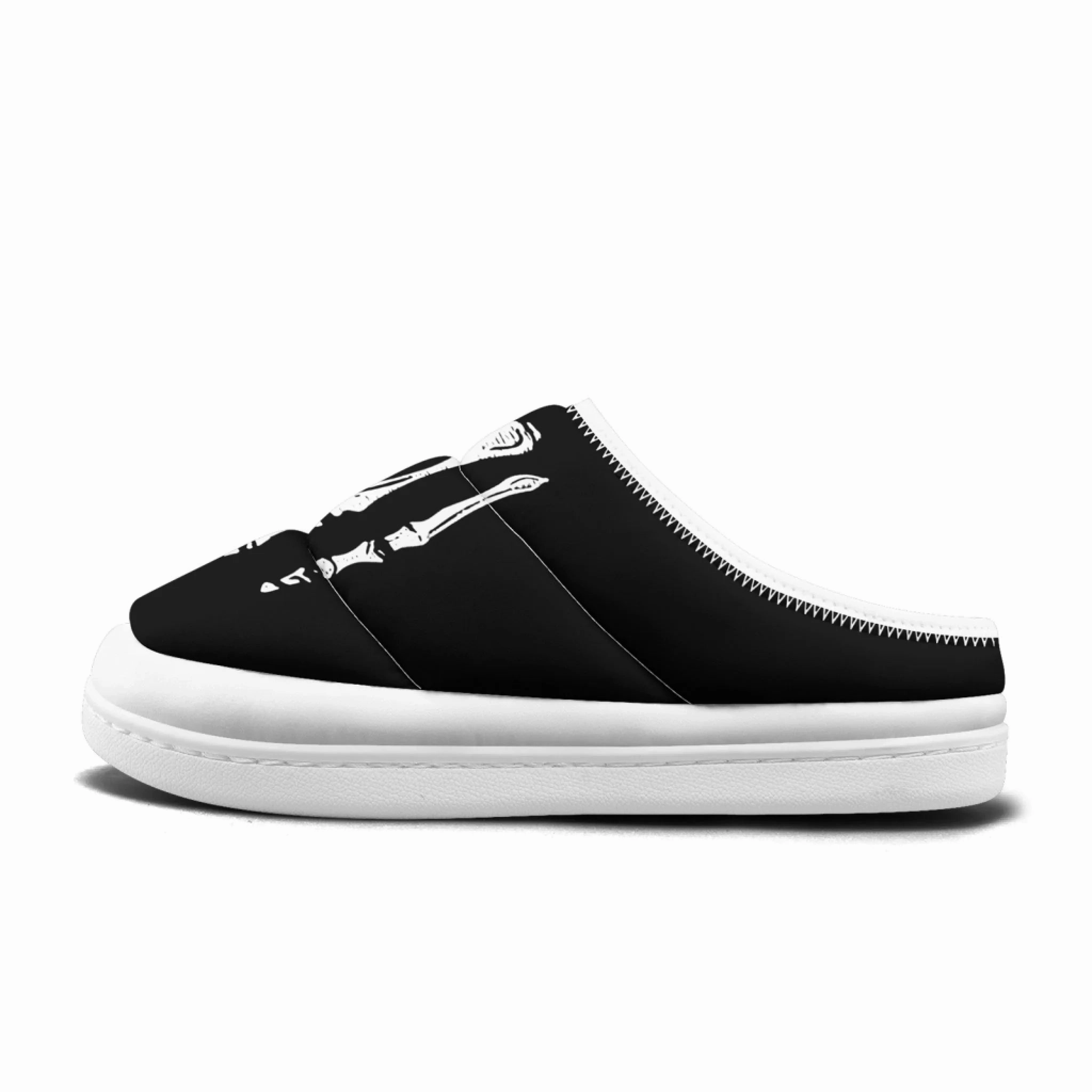 Football Slippers Gothic Skeleton Foot X-Ray Illusion Padded Slippers, Anatomic Bone Graphic Cozy Shoes FN057-25023184