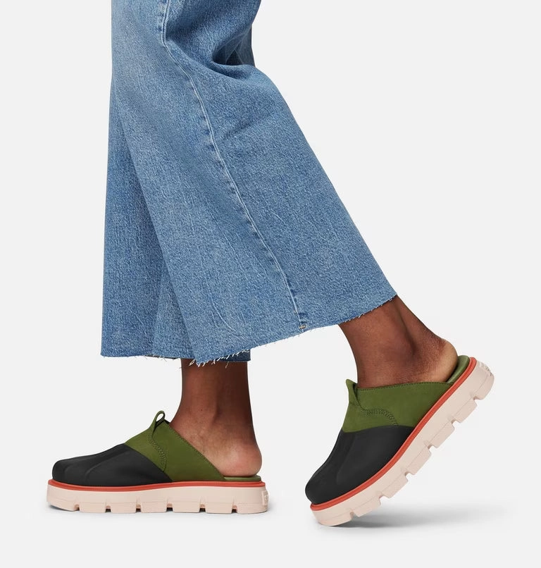 Silicone Waterproof Shoe Sorel Women's REIN CB Clog | Utility Green / Pearlescent