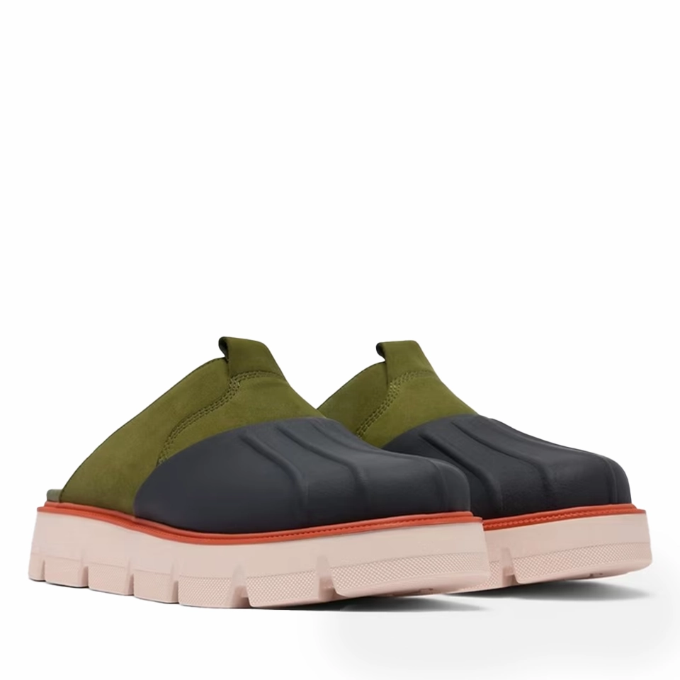 Waterproof Shoes Worth It Sorel Women's REIN CB Clog | Utility Green / Pearlescent