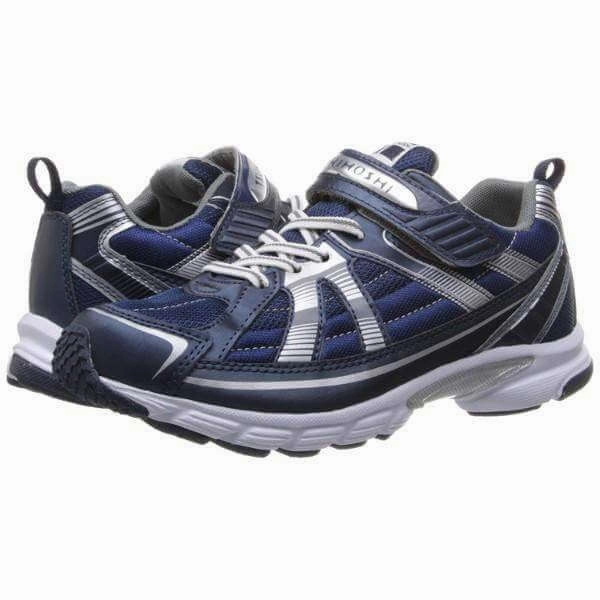 Tsukihoshi Storm Boys Navy Silver Running Shoes - Lightweight, Machine Washable Sneakers for Big Kids & Toddlers Running Workout Shoes