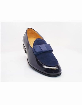 Tuxedo Shoes - Formal Wedding Shoes - Dress Prom Shoes Blue Flat Shoes Sale