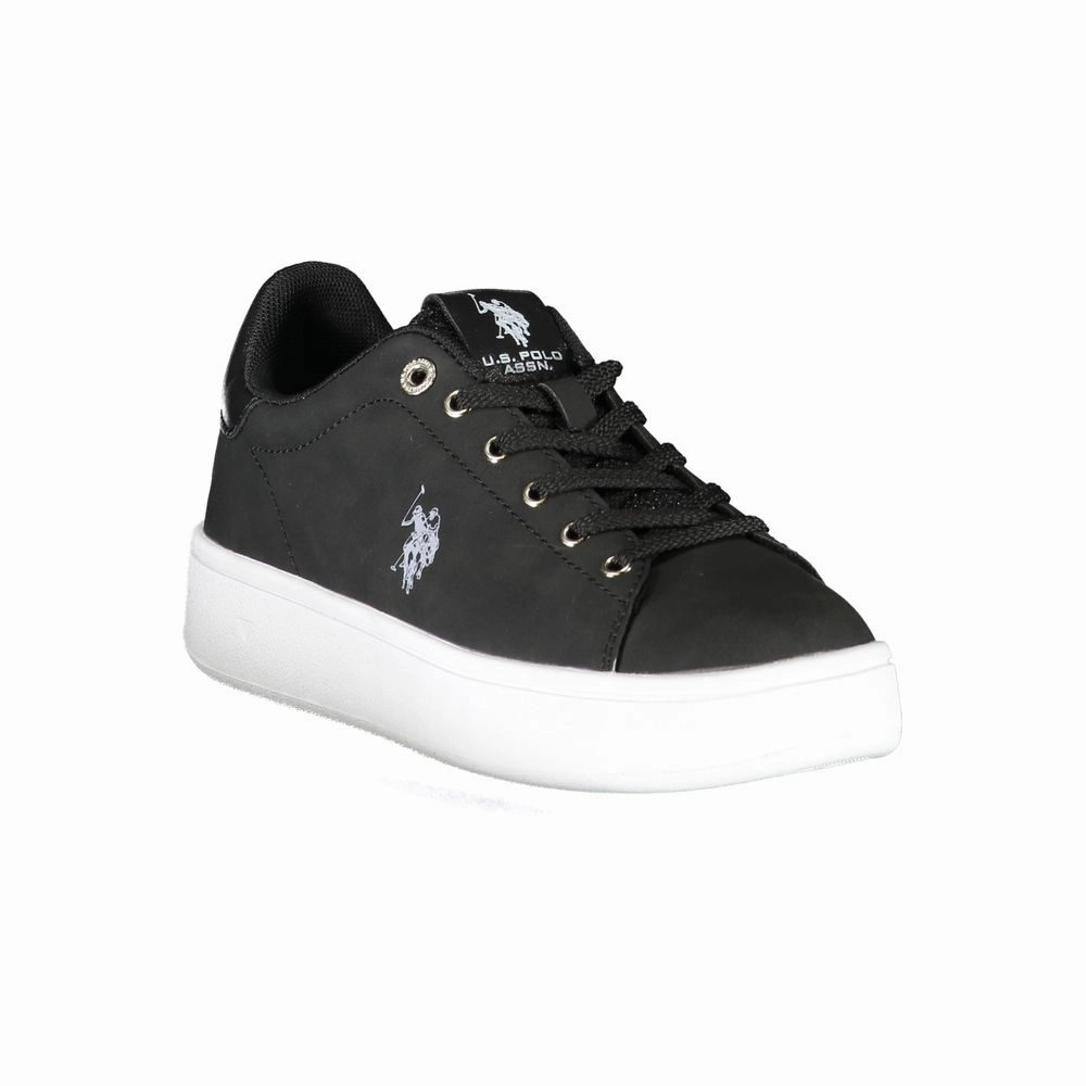 U.S. POLO ASSN. Black Polyester Women Sneaker Wide Sneakers