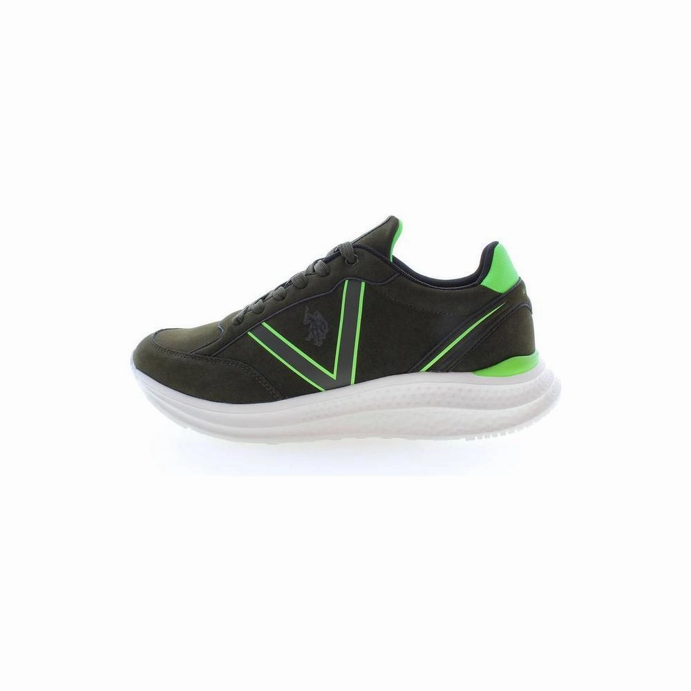 Kids' Originals Samba Og Casual Shoes U.S. POLO ASSN. Green Polyester Men Sneaker