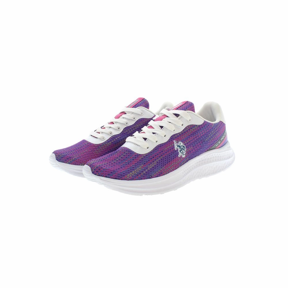 Denim Sneakers U.S. POLO ASSN. Purple Polyester Women Sneaker