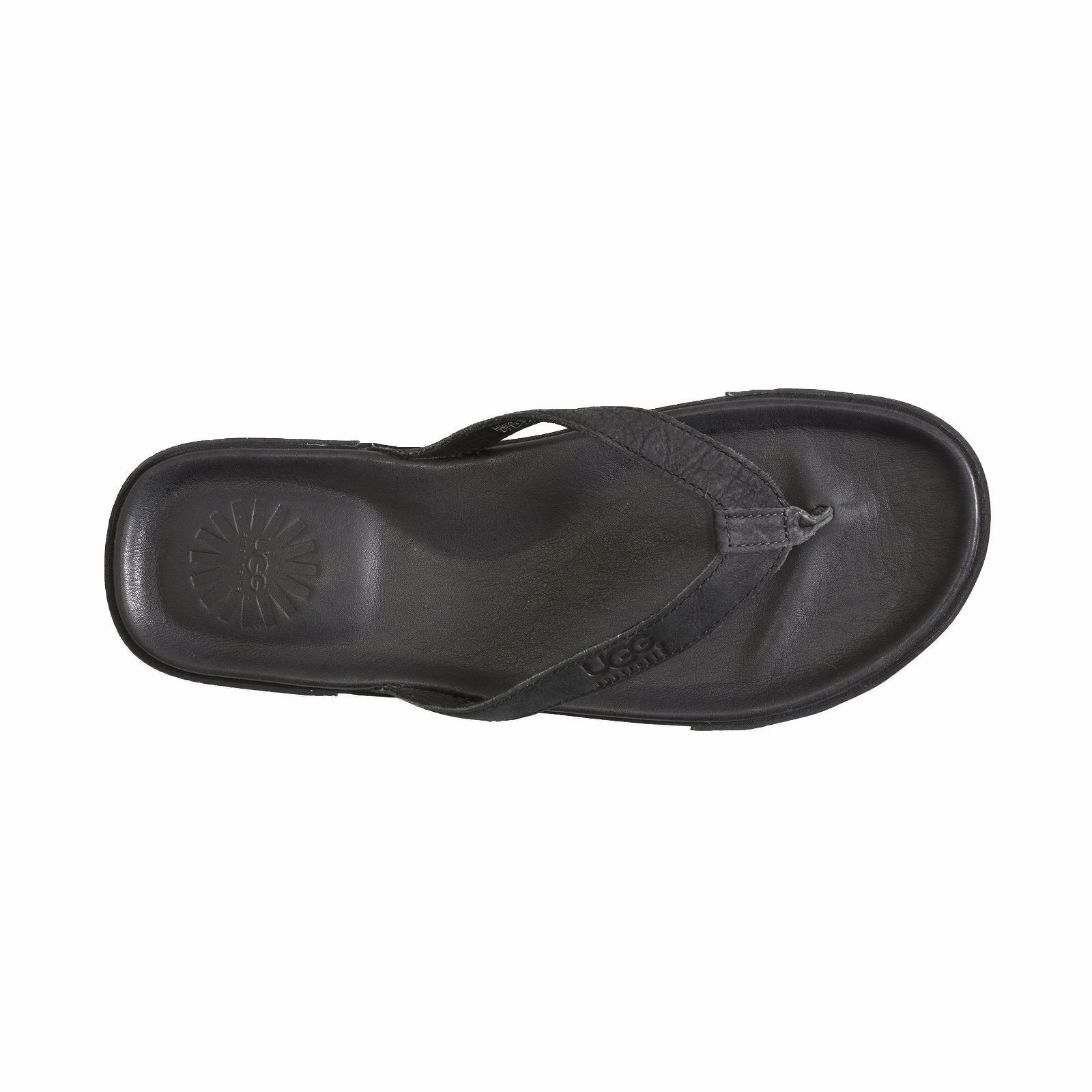 UGG Bennison II Black Flip Flops - Men's Flip Flops For Heel Spurs