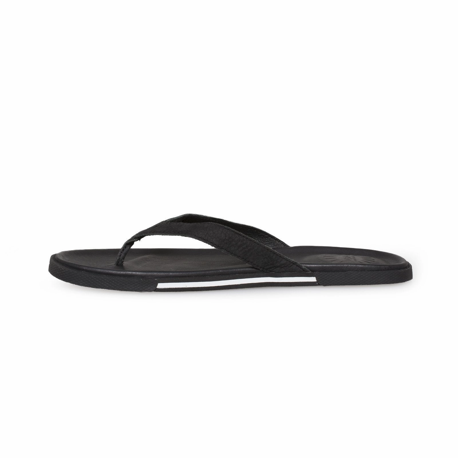 Grey Wedge Flip Flops UGG Bennison II Black Flip Flops - Men's