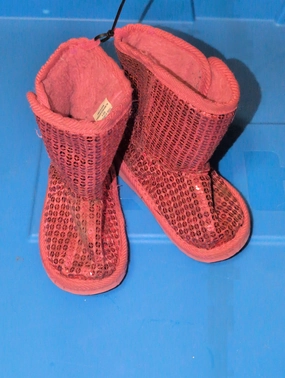 Campus Boots Dupe Ugh style boots Pink sequin - Shoes:            6 (Toddler)
