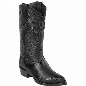 Knee High Boots With Dresses Smooth Ostrich Black Wingtip Cowboy Boots