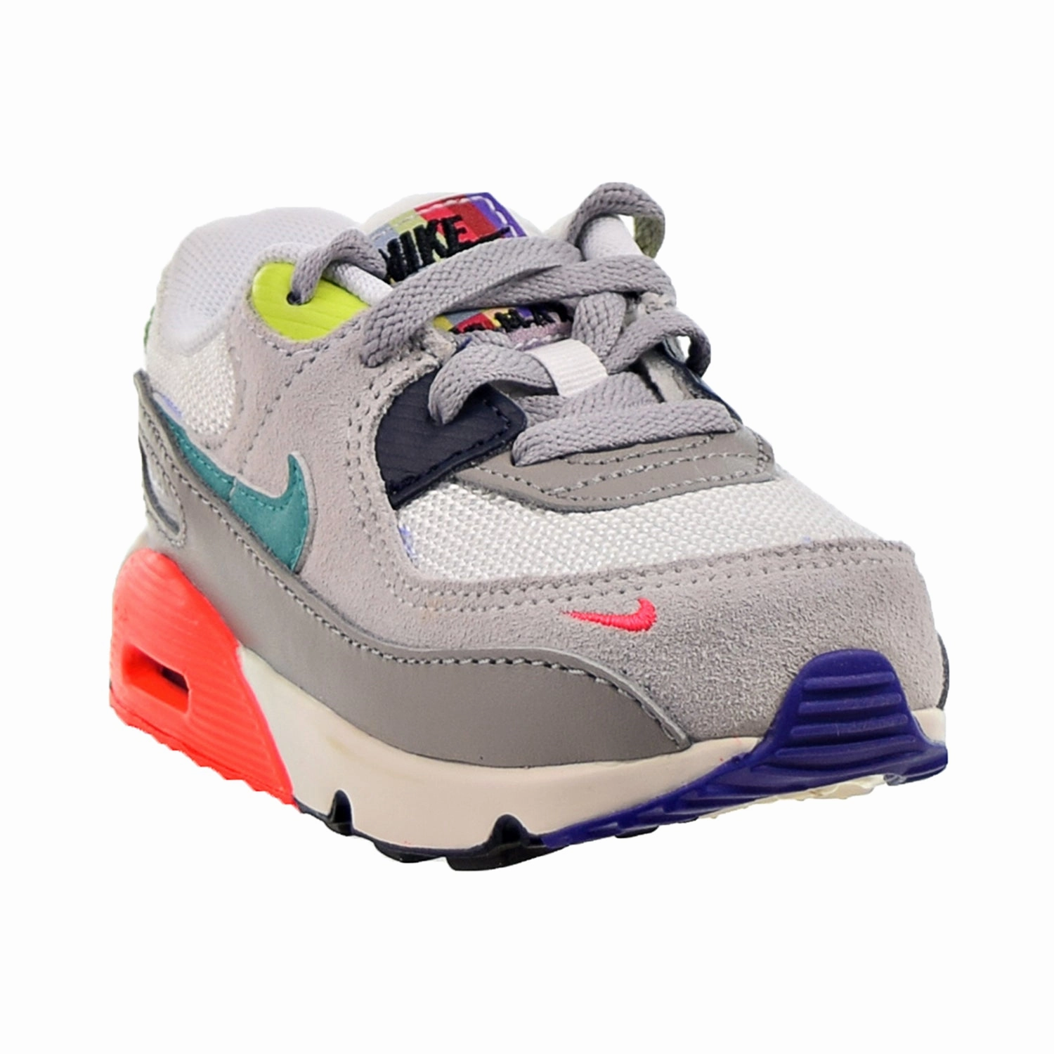 Nike Air Max 90 EOI (TD) Toddlers Shoes Pearl Grey-Sport Turq Bandit Asics Shoe
