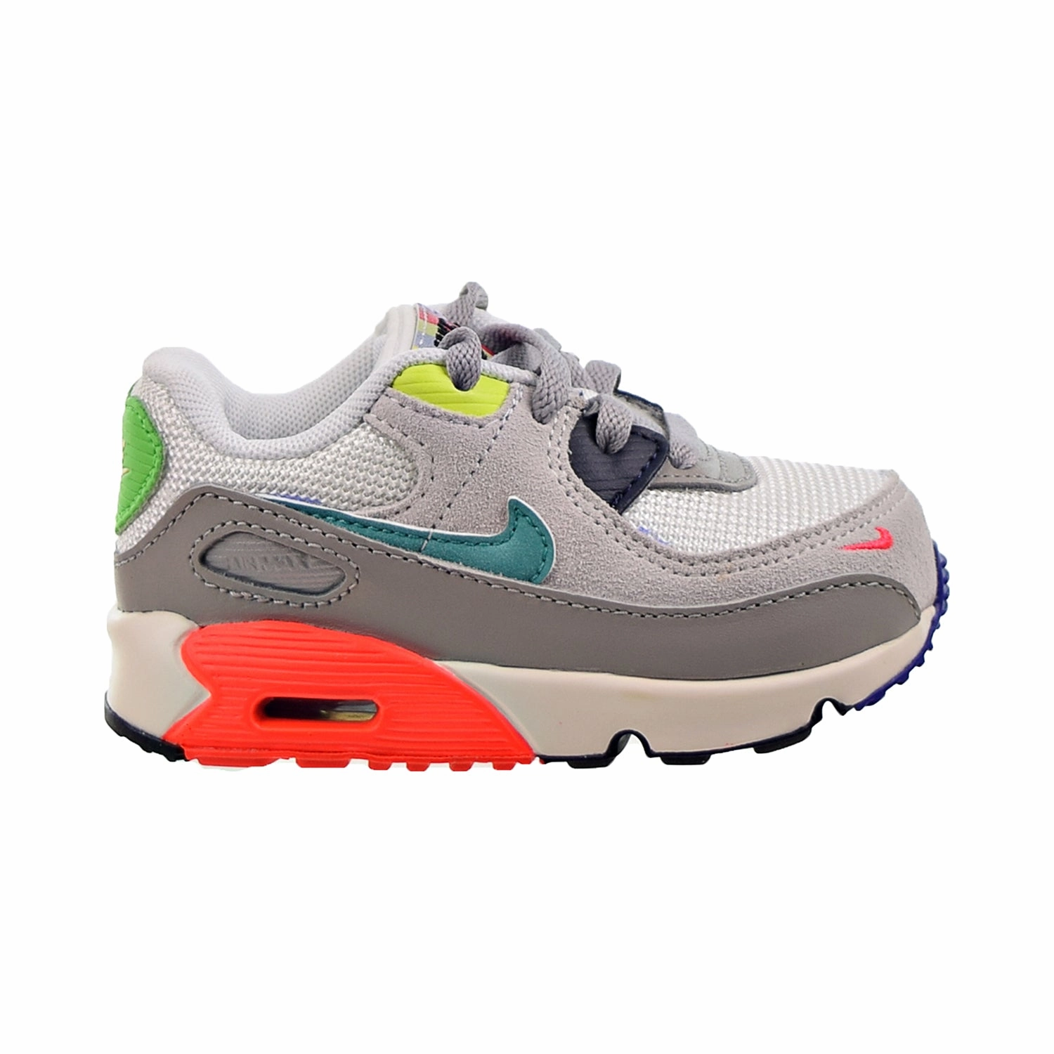 Nike Air Max 90 EOI (TD) Toddlers Shoes Pearl Grey-Sport Turq Asics Shoes Gel Quantum 360