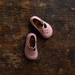 Toddler & Kids Leather Ezra T-Bar Shoes - Old Rose Casual Oxford Shoes Breathable Flat Fashion Sneakers