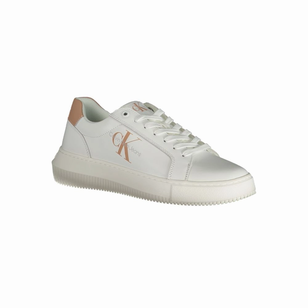 Cool Slip On Sneakers Calvin Klein White Leather Women Sneaker