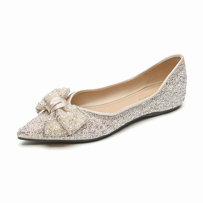 Casual Shoes For Tall Women's Rhinestone Ballet Flats - Autumn Casual Shoes