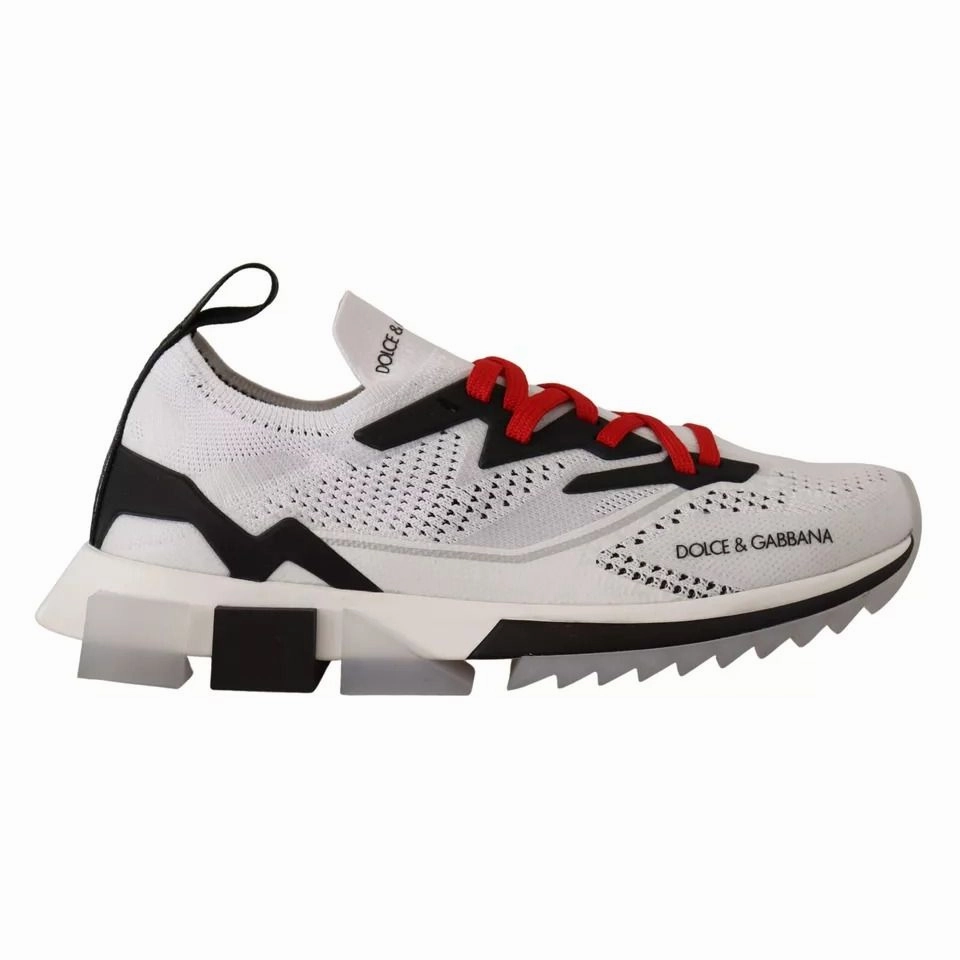 Dolce & Gabbana White SORRENTO Sport Stretch Men Shoes Sneakers High Top Casual Shoe