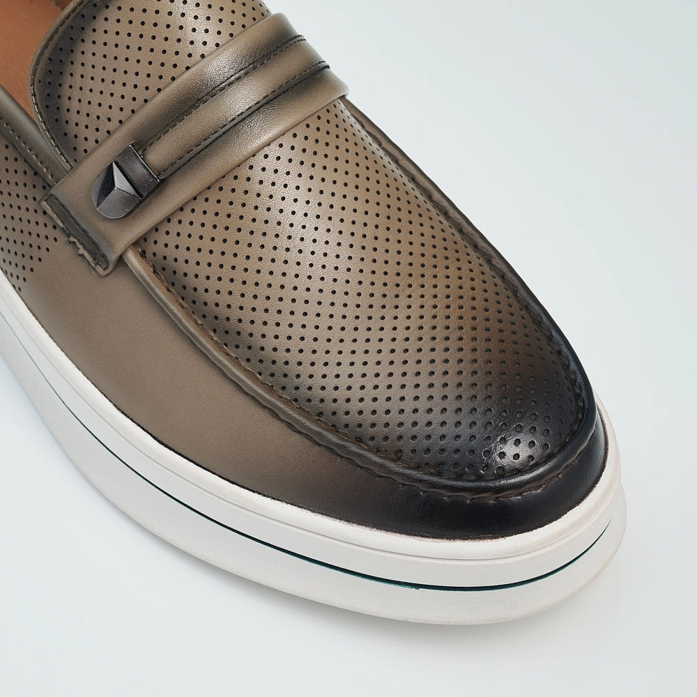 Crystal Flat Shoes Men Slip On Laceless Boat Shoes