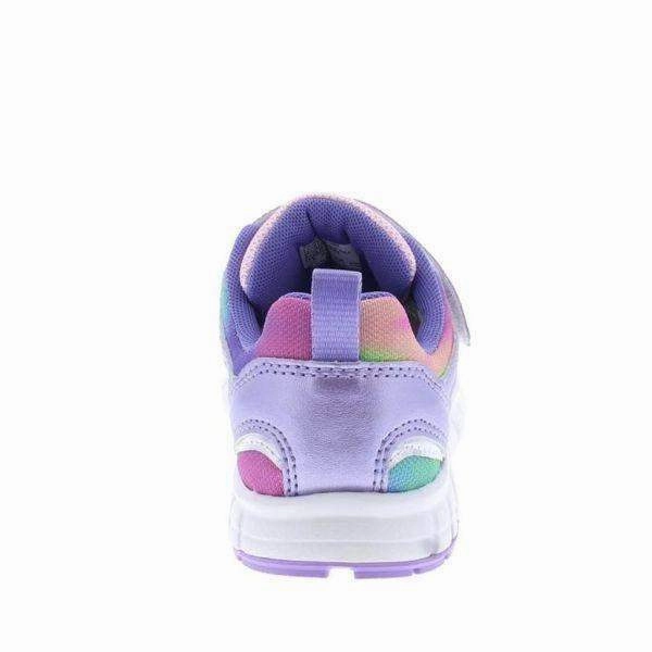 Tsukihoshi Rainbow Lavender Multi Girls Running Shoes (Machine Washable) Lacing Your Running Shoes